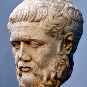 Platon - Buste en marbre. Copie romaine du Ier siècle ap. JC d'un original grec (350-340 av. JC). Altes Museum, Berlin, Allemagne